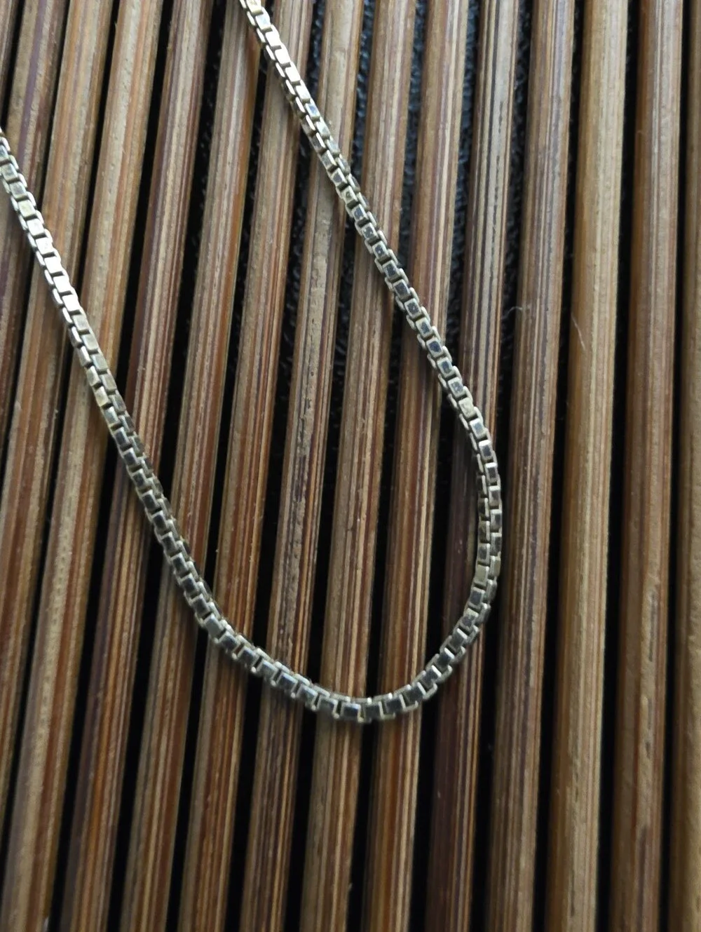 925 Silver Box Yellow Gold Chain (Vintage)